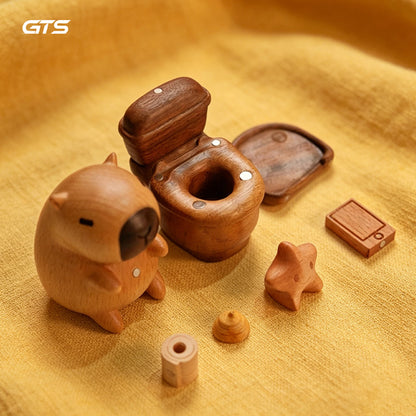Wooden capybara ornament