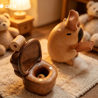 Wooden capybara ornament